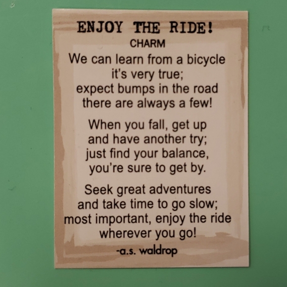 "Enjoy the Ride" charm - Picture 2 of 5